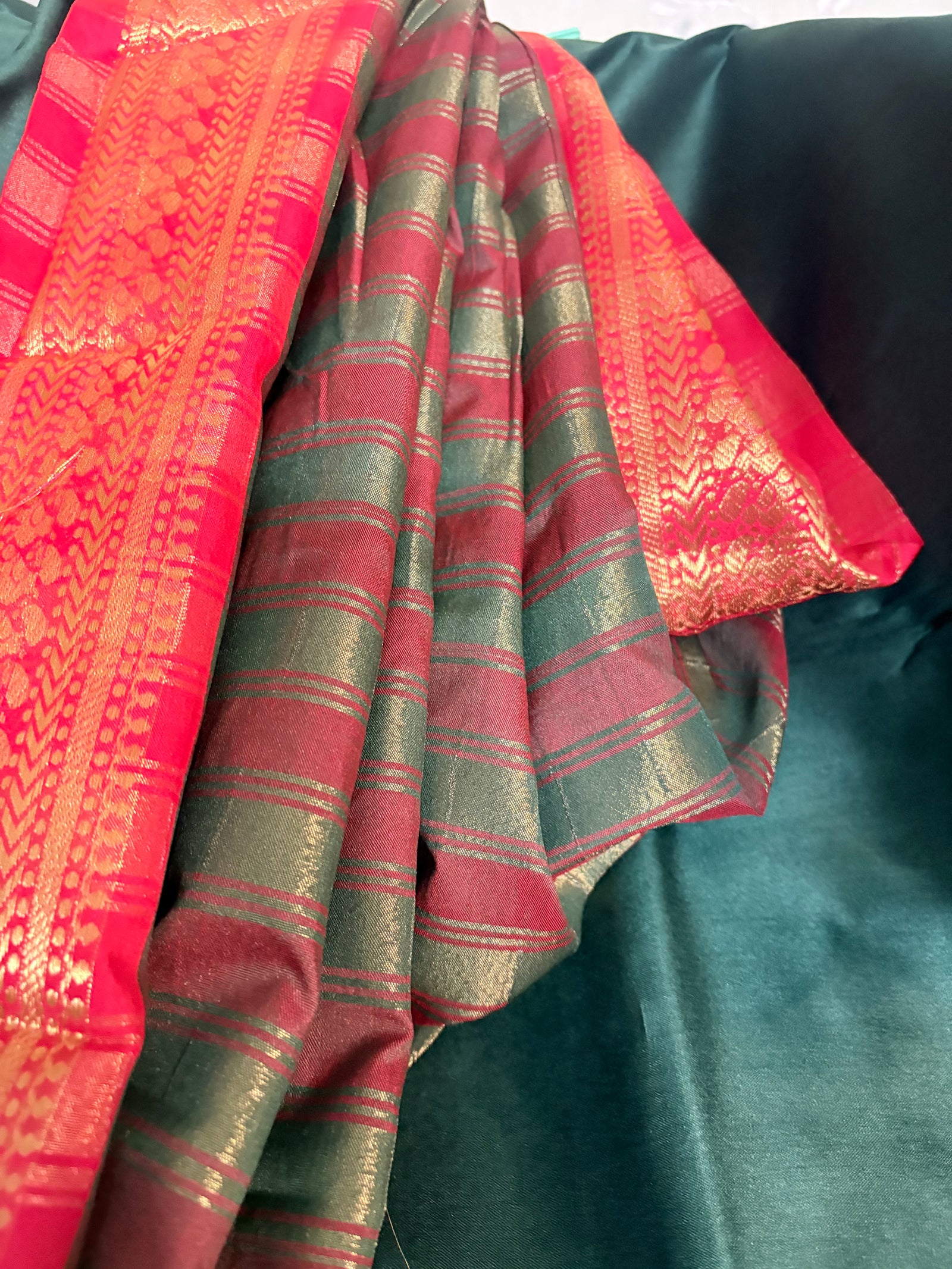 Premium Cotton Silk Plain Saree with Border (Saree Code-18)