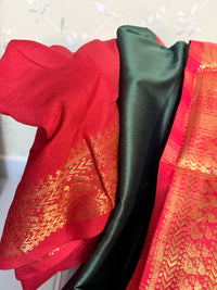 Premium Cotton Silk Plain Saree with Border (Saree Code-18)