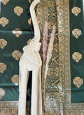Premium Semi Banasari Silk with Peacock Border (Saree Code - S01)