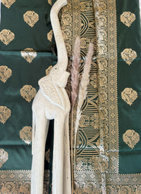Premium Semi Banasari Silk with Peacock Border (Saree Code - S01)