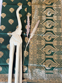 Premium Semi Banasari Silk with Peacock Border (Saree Code - S01)