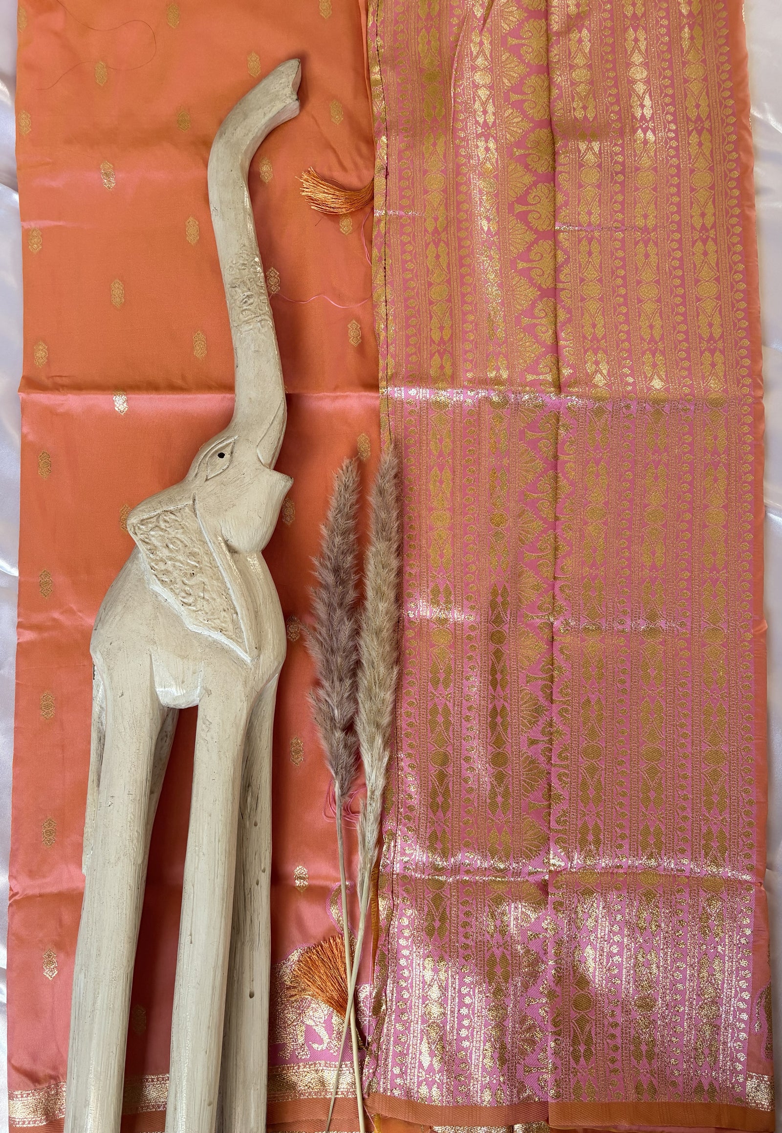 Premium Semi Banasari Silk Butta Border (Saree Code - S02)