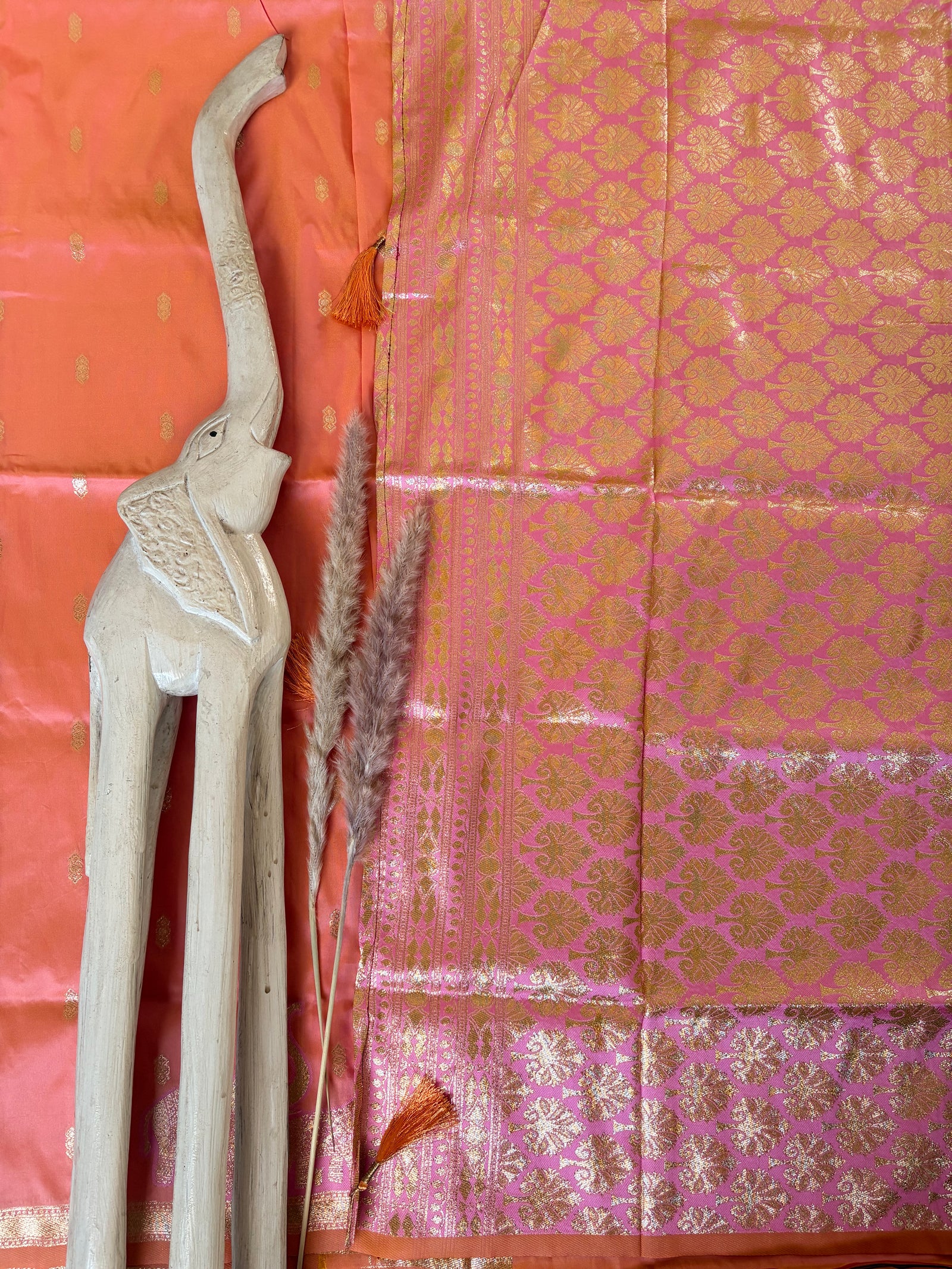 Premium Semi Banasari Silk Butta Border (Saree Code - S02)