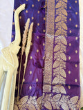 Premium Semi Banasari Silk with Leaf Border (Saree Code - S04)