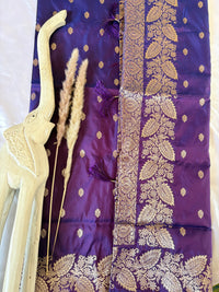 Premium Semi Banasari Silk with Leaf Border (Saree Code - S04)