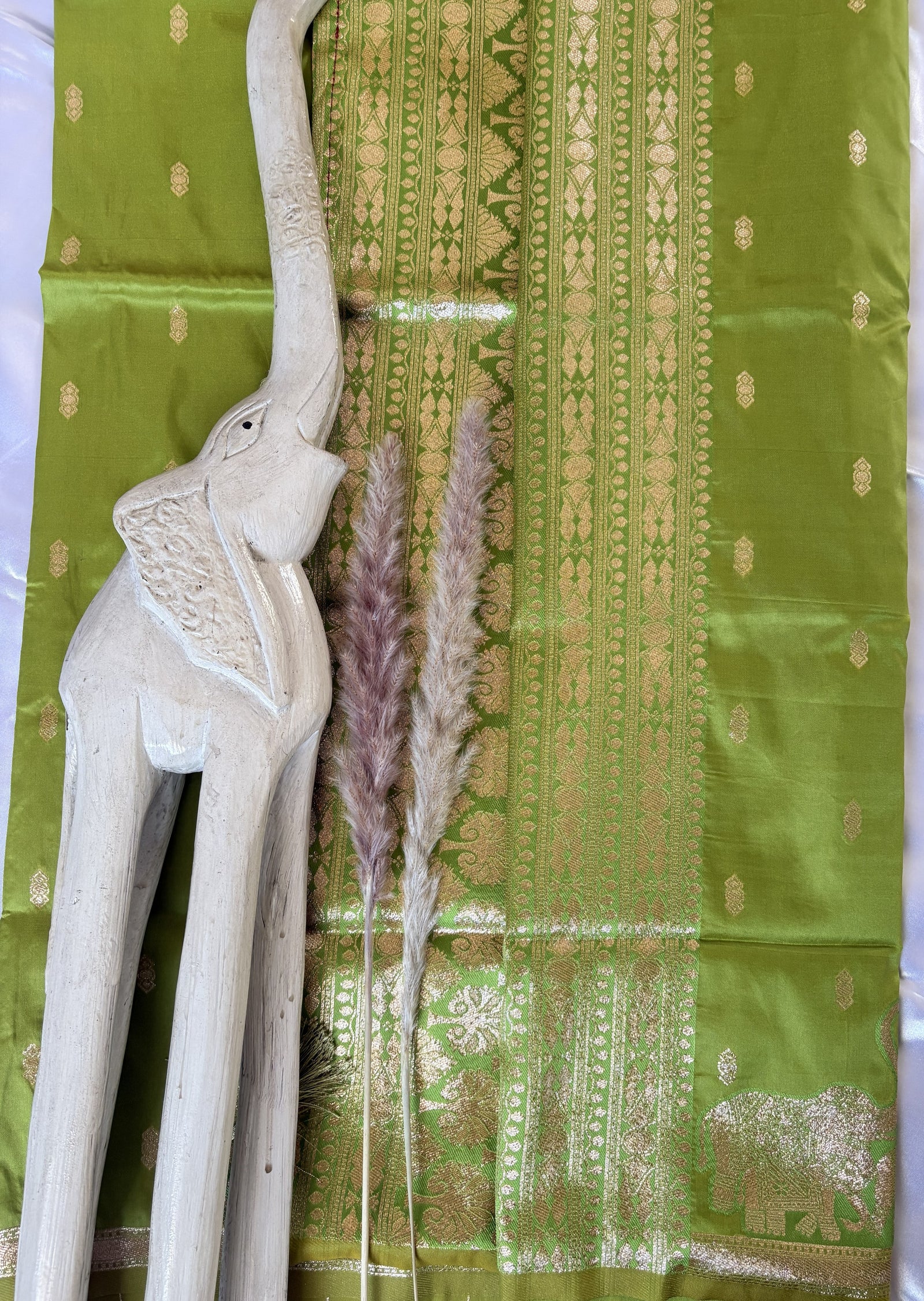 Premium Semi Banasari Silk with Butta Border (Saree Code - S07