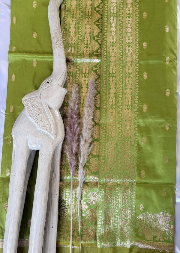 Premium Semi Banasari Silk with Butta Border (Saree Code - S07
