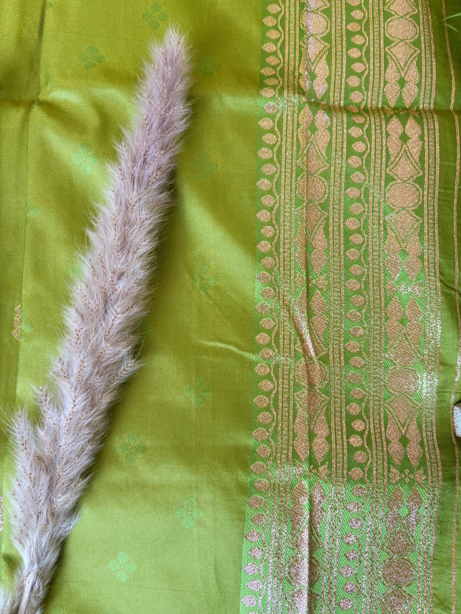 Premium Semi Banasari Silk with Butta Border (Saree Code - S07