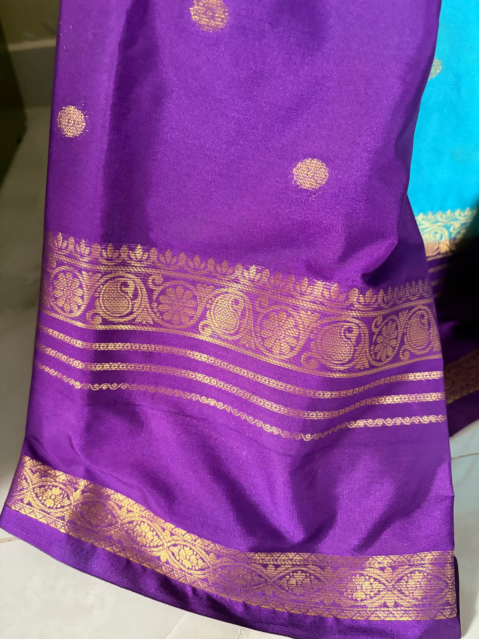 Premium Semi Crepe silk saree with small butta Double Border (Saree Code - S09)