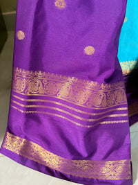 Premium Semi Crepe silk saree with small butta Double Border (Saree Code - S09)