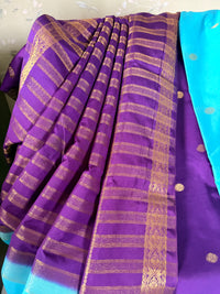 Premium Semi Crepe silk saree with small butta Double Border (Saree Code - S09)