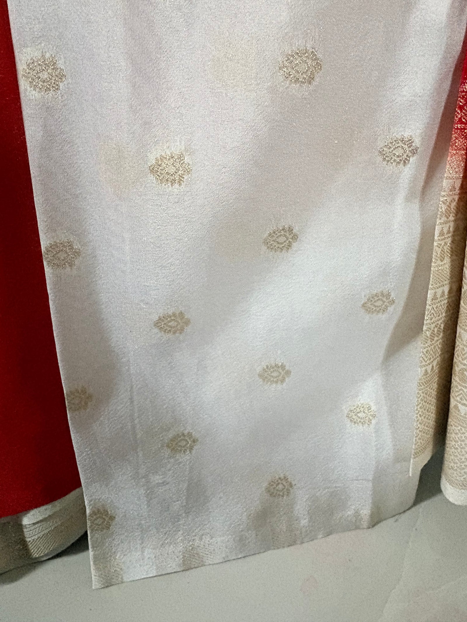 Premium Semi georgette silk saree  with Mango Border (Saree Code - S10)