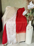 Premium Semi georgette silk saree  with Mango Border (Saree Code - S10)