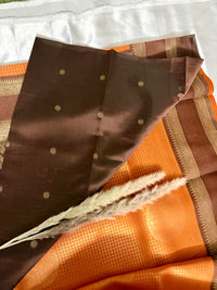 Premium Semi Crepe Silk Checks saree with Border (Saree Code-29)