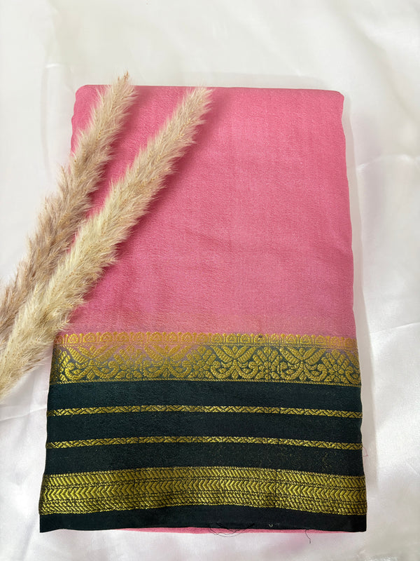 Premium Crepe Mysore Silk Saree (Saree Code-32)