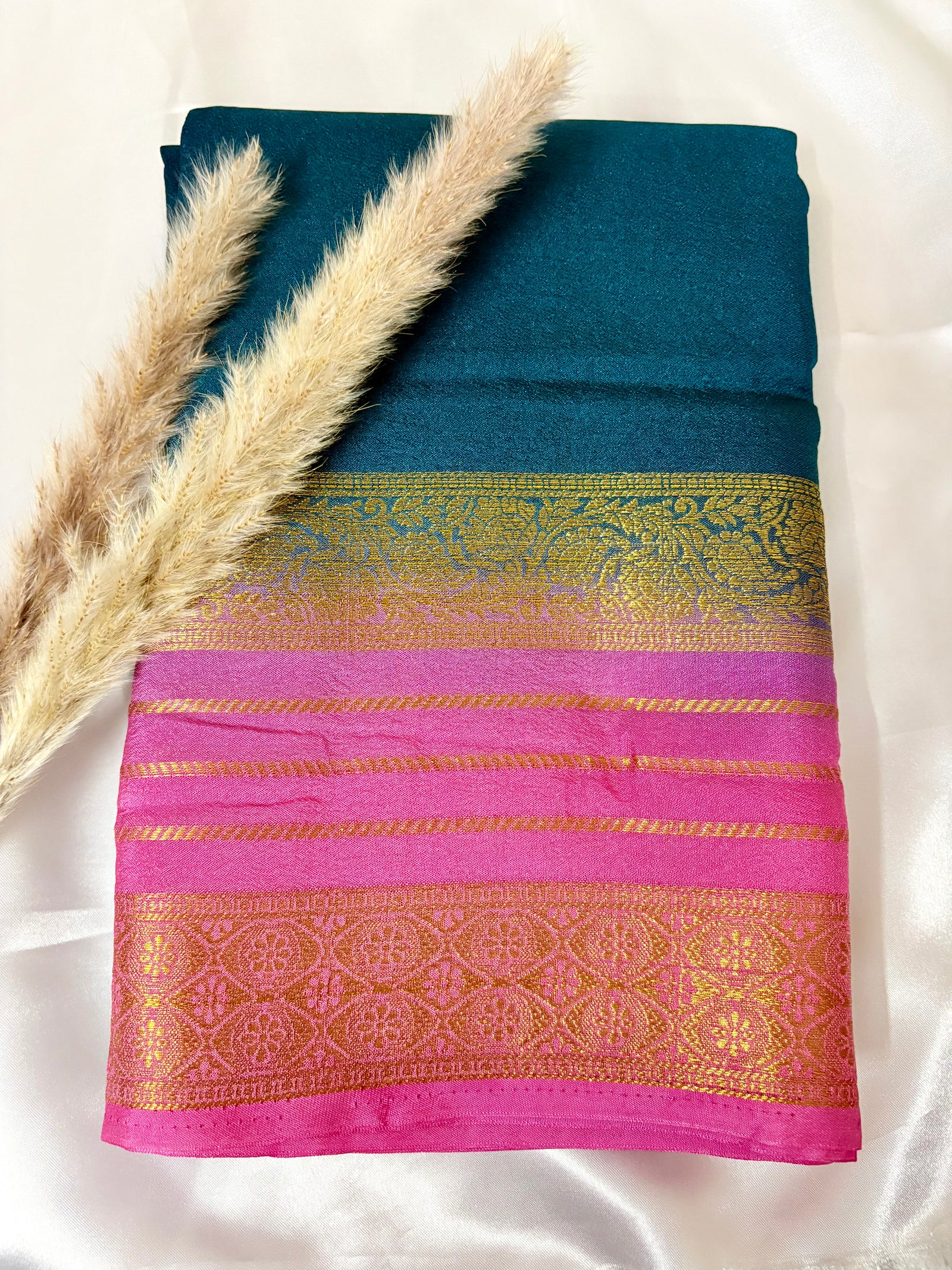 Premium Crepe Mysore Silk Saree (Saree Code-34)