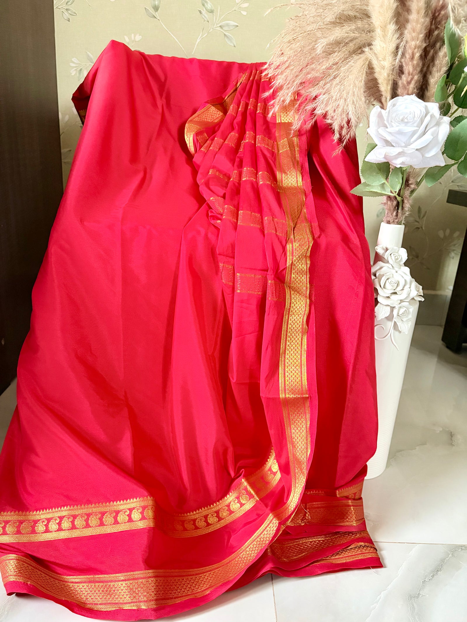 Premium Crepe Mysore Silk Saree (Saree Code-37)
