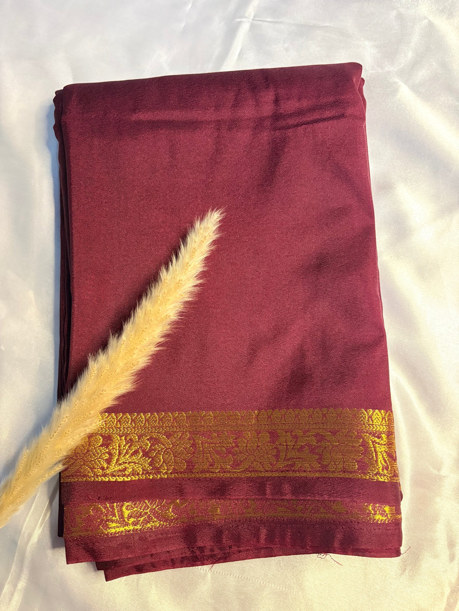 Premium Crepe Mysore Silk Saree  (Saree Code-39)