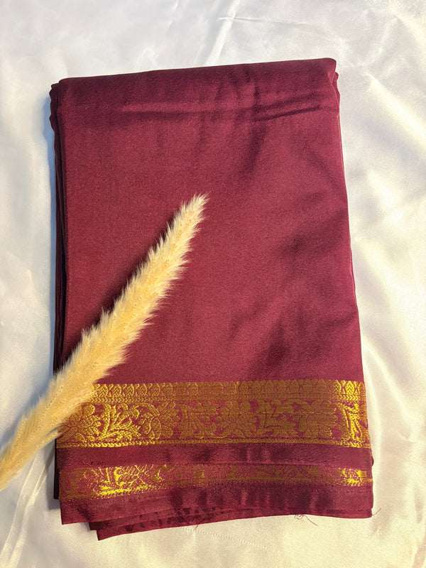 Premium Crepe Mysore Silk Saree  (Saree Code-39)
