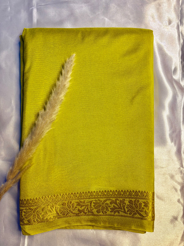 Premium Crepe Mysore Silk Saree  (Saree Code-40)