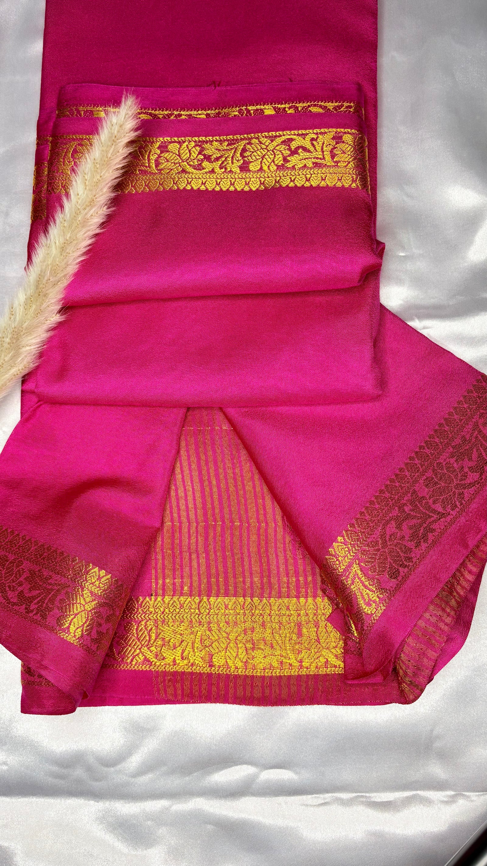 Premium Crepe Mysore Silk Chiffon Saree (Saree Code-43)
