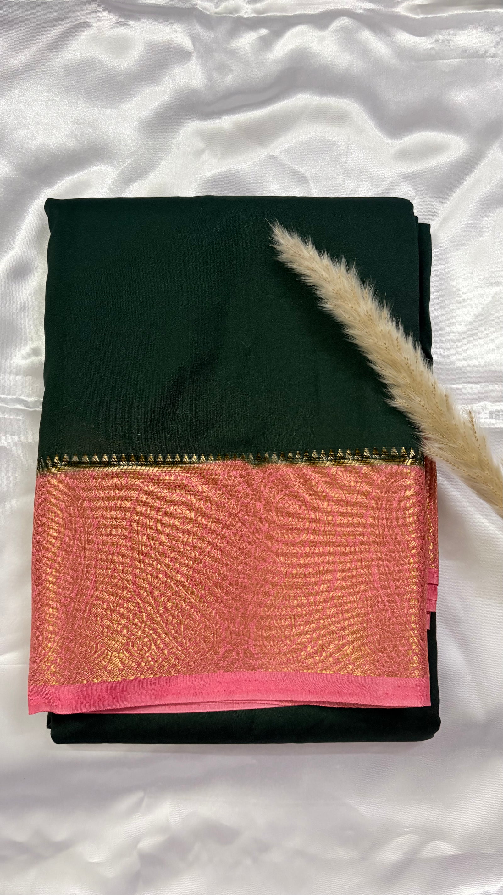 Premium Crepe Mysore Silk Chiffon Saree (Saree Code-44)