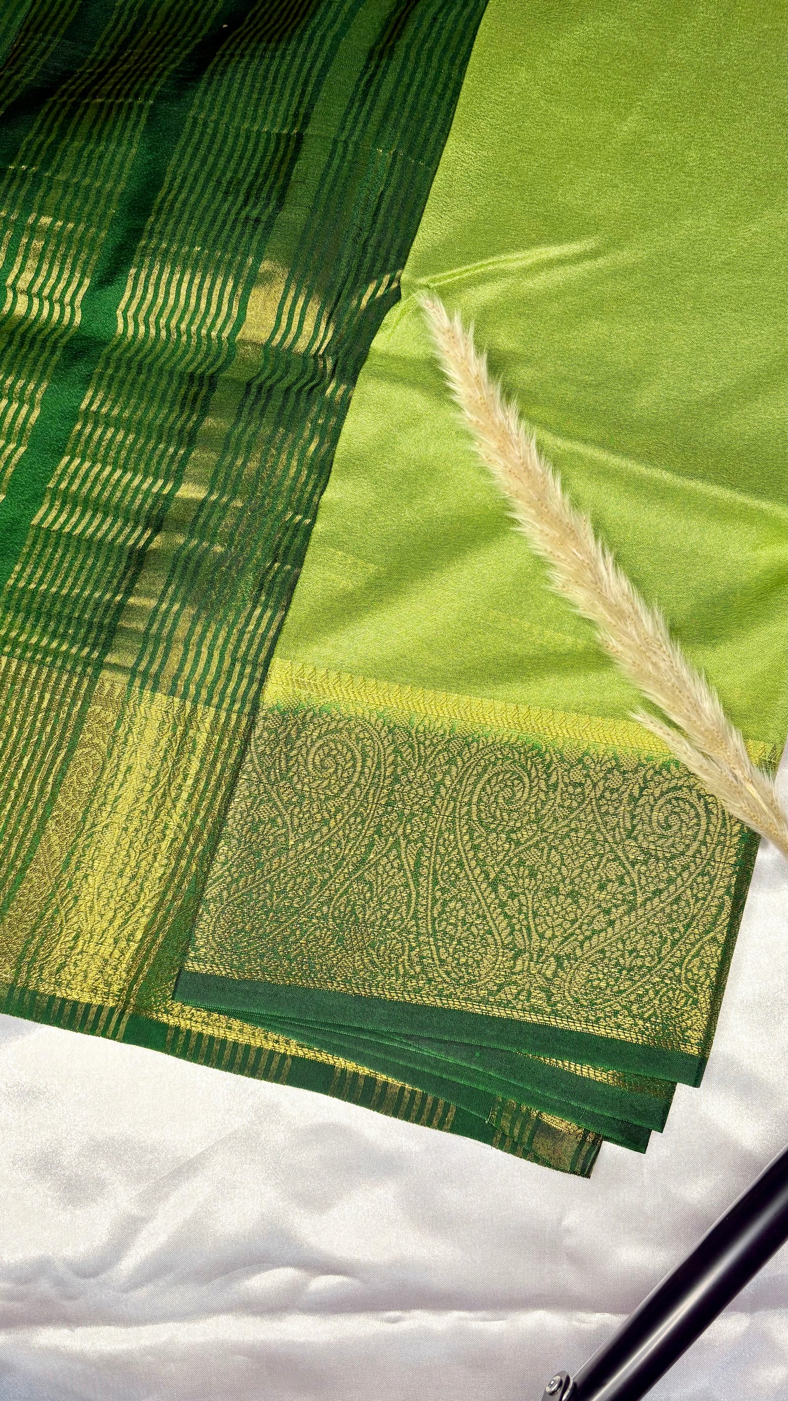 Premium Crepe Mysore Silk Chiffon Saree (Saree Code-s45)