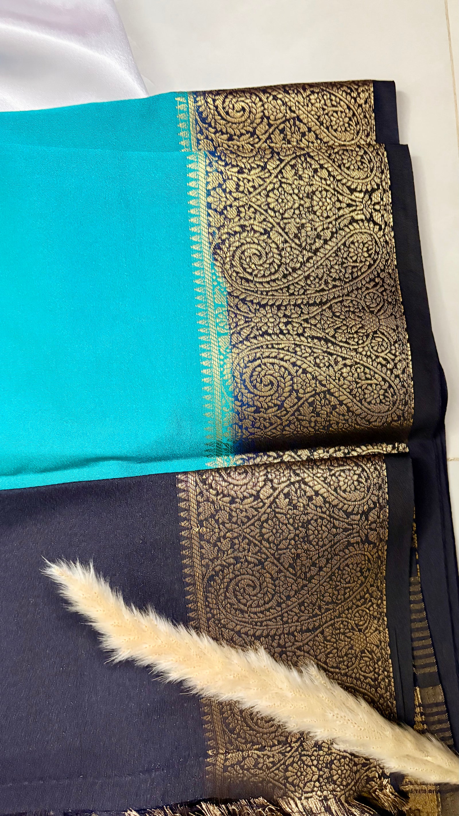 Premium Crepe Mysore Silk Chiffon Saree (Saree Code-46)