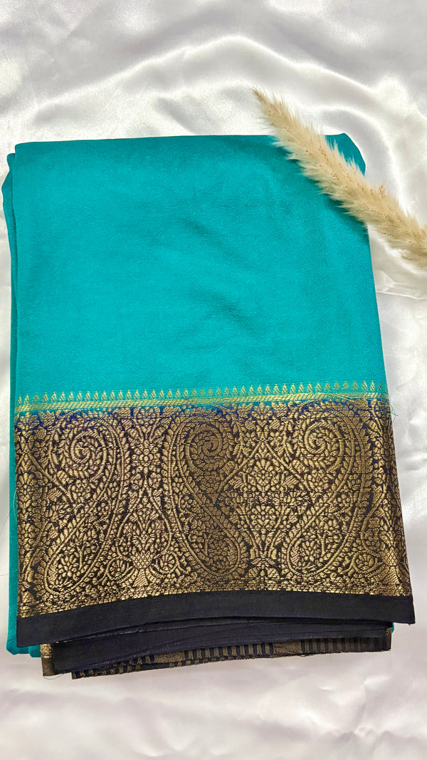 Premium Crepe Mysore Silk Chiffon Saree (Saree Code-46)