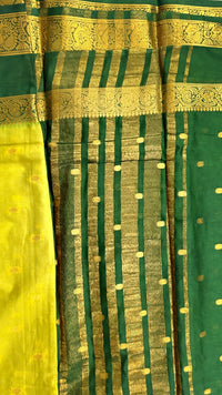 Premium Crepe Mysore Silk Saree with Butta and Double Border (Saree Code-51)