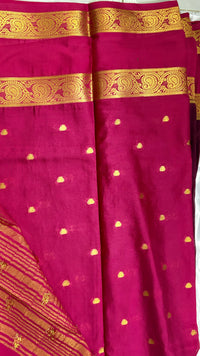 Premium Crepe Mysore Silk Saree with Butta and Double Border (Saree Code-53)