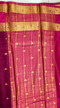 Premium Crepe Mysore Silk Saree with Butta and Double Border (Saree Code-53)