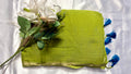 Mehendi Green plain handloom silk cotton fabric Saree delicate golder zari details  (Saree Code - S83)